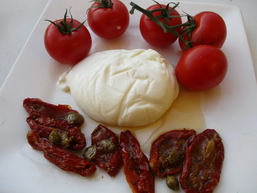Burrata sajtfotó